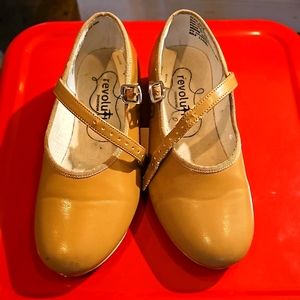 Girls tan tap shoes